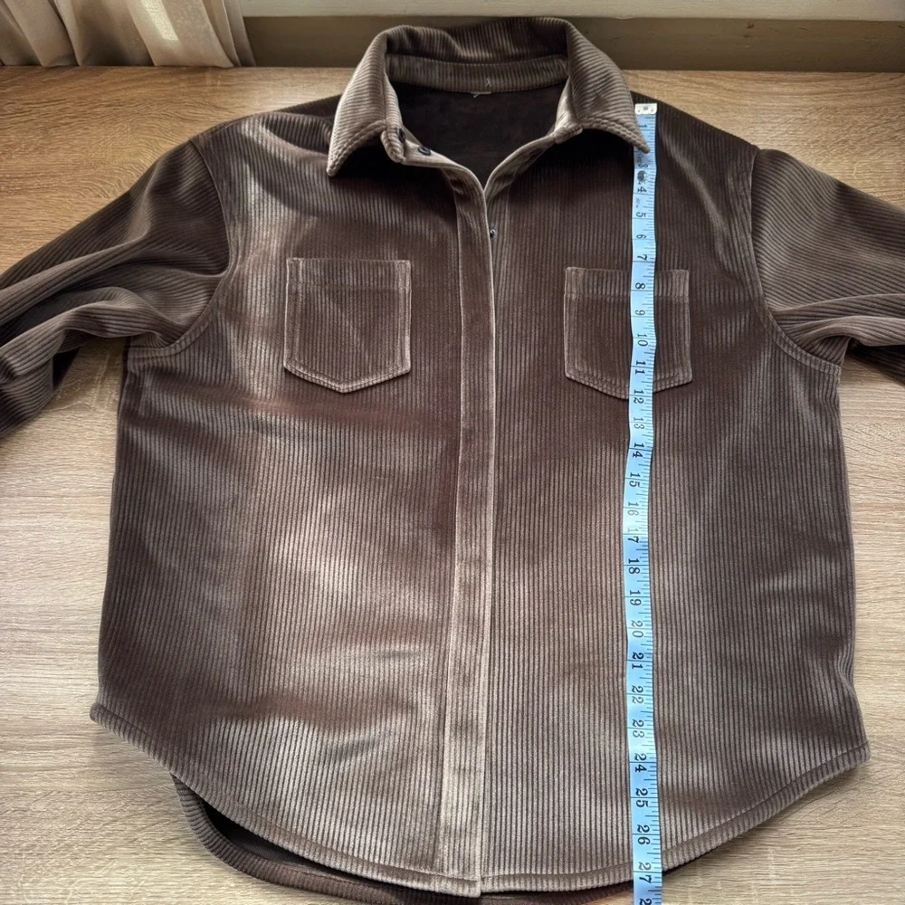 Alo Yoga Ribbed Velour Mountain Side Jacket Machiatto Brown - Picture 10 of 15